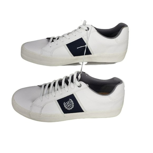 Chaps Hodge Ross Sneakers Shoes Cream White Navy Mens Size 10.5 10 1/2 - Picture 11 of 11
